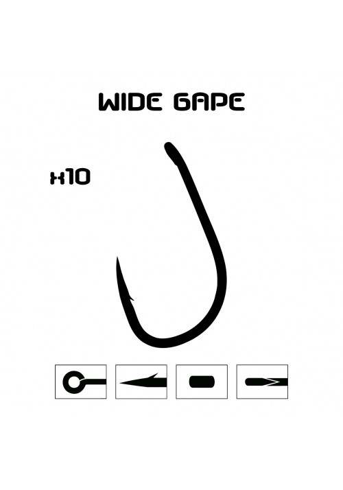 WideGape Hook. Bag of 10